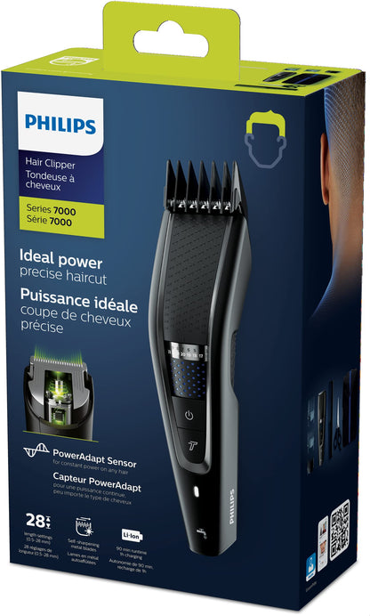 Philips Hair Clipper Series 7000, Washable Hair Clipper with DualCut Technology & 6 accessories, HC7650/14 - Available at All In One Marketplace Canada