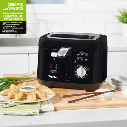 Starfrit Deep Fryer, 2.5L Capacity, Ceramic Bowl, Black Starfrit