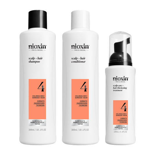 Nioxin Scalp + Hair Thickening System 4 - Hair Thickening System for Colored Or Dry Damaged Hair with Progressed Thinning, Full Size (Packaging May Vary) - Available at All In One Marketplace Canada