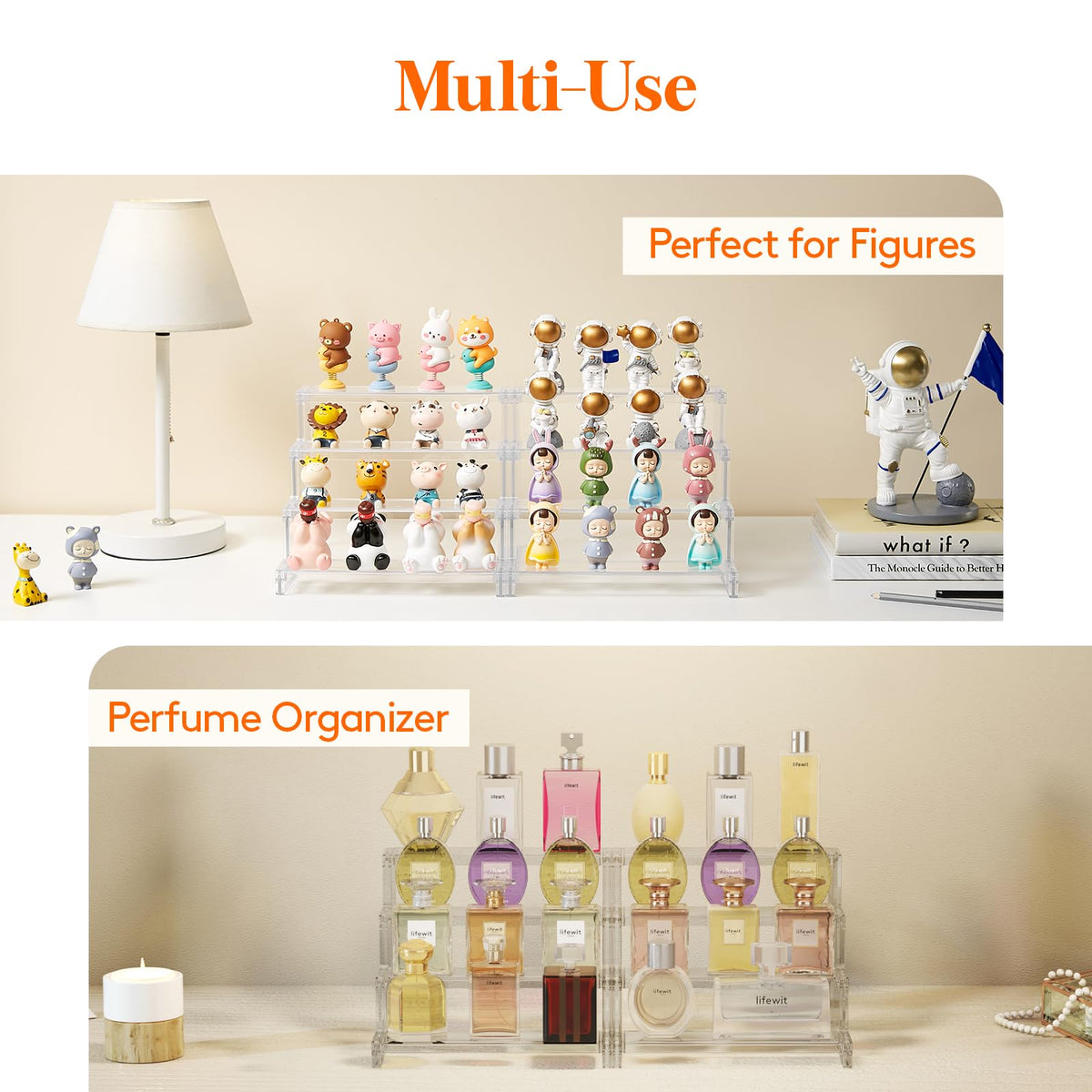Lifewit 4 Tier Acrylic Perfume Organizer, Clear Fragrance Shelf,1 Pack 🍁 All In One Marketplace Canada
