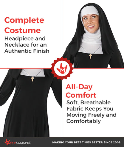 Fun Shack, Nun Woman Costume Women, Halloween Costumes for Women, Large