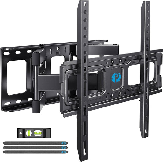 Pipishell Full Motion TV Wall Mount for 26-74 inch TVs, up to 99lbs Max VESA 400x400mm, Wall Mount TV Bracket with Articulating Swivel Extension Tilting Leveling for LED LCD OLED 4K Flat Curved Screen
