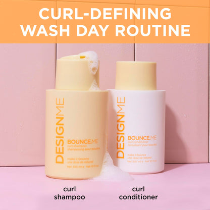 DESIGNME BOUNCE.ME Curl Shampoo | Curl-Defining, Anti-Frizz - For All Curly Hair Types | Nourishing with Kukui Nut Seed and Buriti Oil | Boost Shine, Moisturize Curly Hair - Available at All In One Marketplace Canada