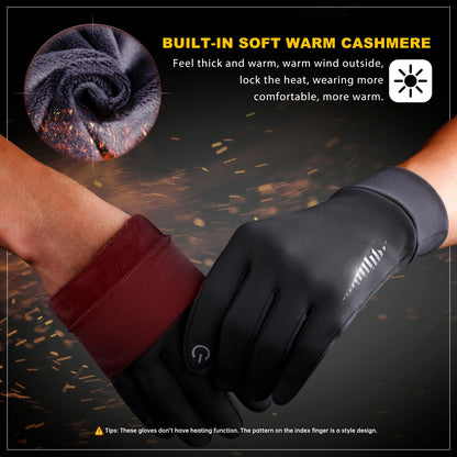 SIMARI Winter Gloves for Men Women Running Cycling Touch Screen Finger & Non-Slip Palm Design, Warm Thermal Lining & Windproof Cuff, Suitable for Driving Camping Skiing Cold Weather Hiking Black M 🍁 All In One Marketplace Canada