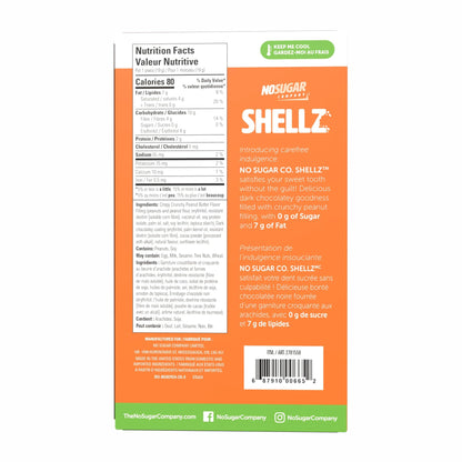 No Sugar Keto Shellz Peanut Crunch - Low Carb (1g), Sugar Free (0g) Chocolate Candy - 30 Pack Individual Wrappers - Gluten Free, Kosher