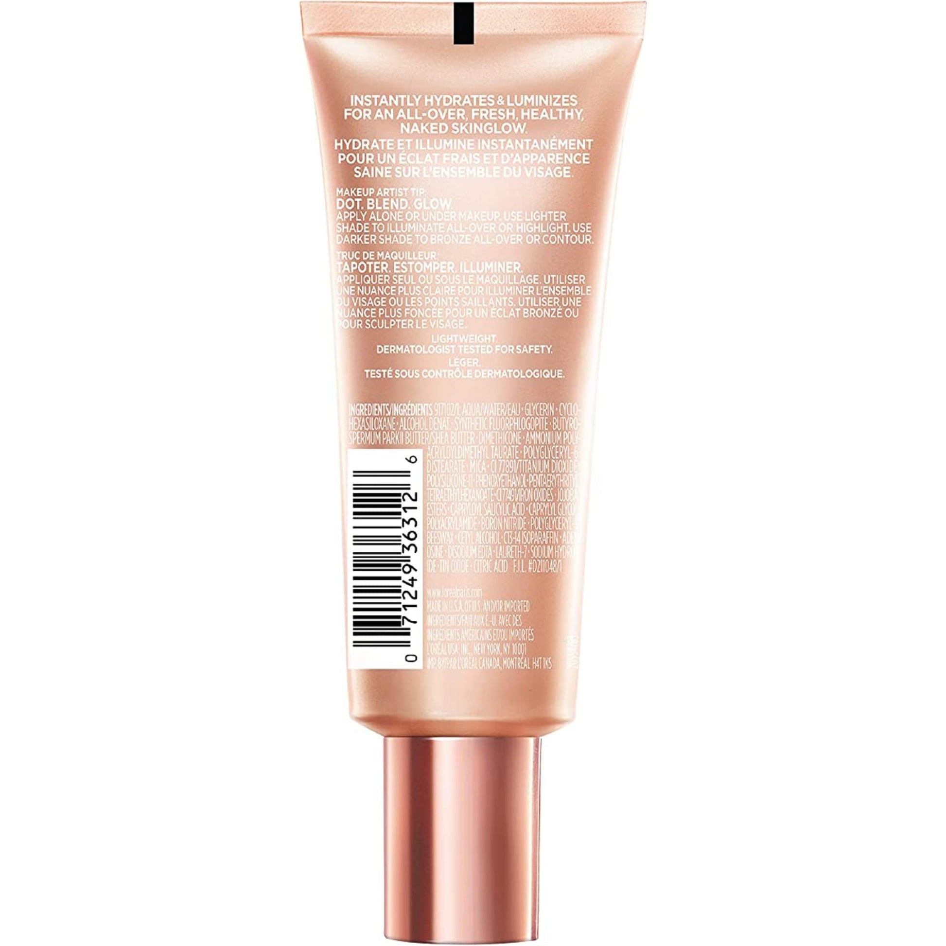 L’Oréal Paris True Match Lumi Glotion, Highlighter, Natural Glow Enhancer for Face & Body, Makeup, Instantly Hydrates and Illuminates Skin, Sheer Color Tint, Offers a Sunkissed Glow, 903 Medium, 40 mL