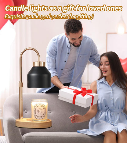 Candle Warmer Lamp,Timer,Dimmer,Adjustable Height Home Decor Electric Wax Melt Warmer with 2 Bulbs Gifts for Mom Womens Christmas Scented Jar Bedroom Living Room Decor 🍁 All In One Marketplace Canada