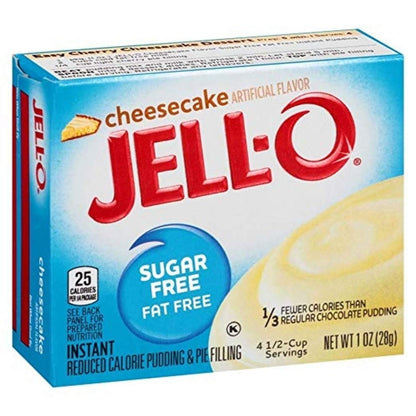 Jell-O Sugar-Free Cheesecake Instant Pudding & Pie Filling, 1 oz (Pack of 6)