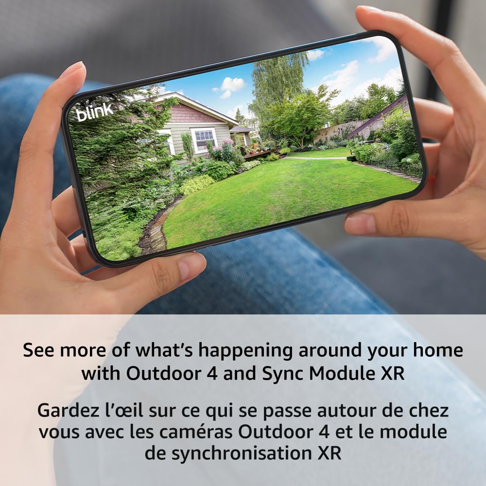 Blink Outdoor 4 XR – two-year battery wireless camera with 4x security coverage, 1000 ft open-air range or 400 ft with typical use — 4 camera system