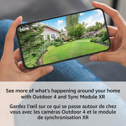 Blink Outdoor 4 XR – two-year battery wireless camera with 4x security coverage, 1000 ft open-air range or 400 ft with typical use — 4 camera system