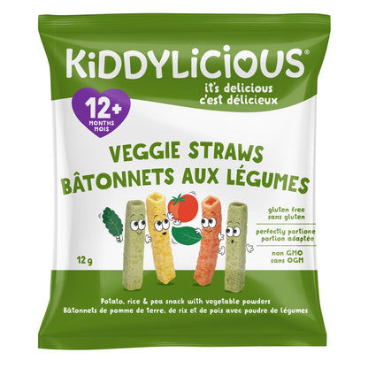 Kiddylicious Veggie Straws | 12+ Months | 9 Portions | 108g Kiddylicious