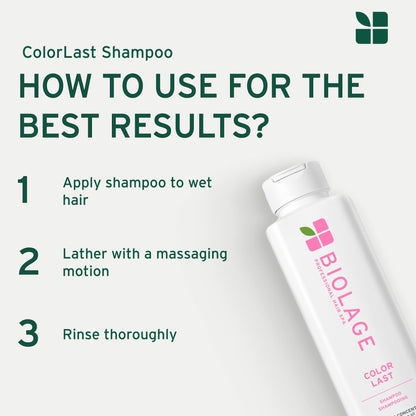 Biolage ColorLast Shampoo, For Color-Treated Hair, Protects & Maintains Vibrant Color, Tone, Shine & Anti-Fade, Cruelty Free, Vegan - Available at All In One Marketplace Canada