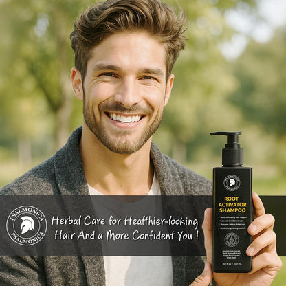 Root Activator Shampoo: 300ML Natural Volume Hair Loss Thickening Shampoo With Rosemary Strengthens Hair & Soothes Scalp For Men - Available at All In One Marketplace Canada