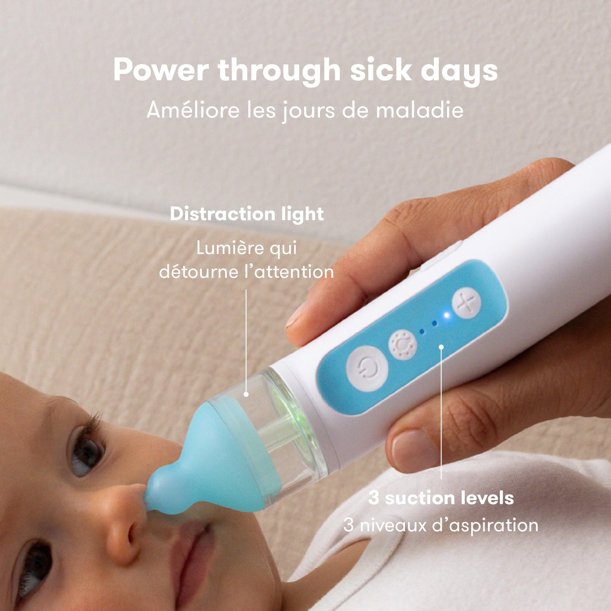 Frida Baby Electric NoseFrida Nasal Aspirator for Baby, Nose Sucker for Baby & Toddler, Upgraded Nasal Aspirator for Congestion Relief with 3 Suction Levels, 2 Silicone Tips, USB - Available at All In One Marketplace Canada