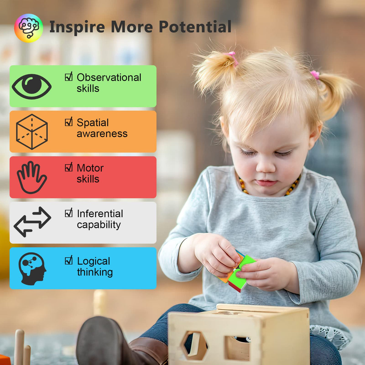 Vdealen Speed Cube Set, Puzzle Cube Bundle of 2x2x2 3x3x3 4x4x4 Pyramid Magic Cube Set, Birthday Party Christmas Stocking Stuffers Gift for Kids Teens Adults(Stickerless) 🍁 All In One Marketplace Canada