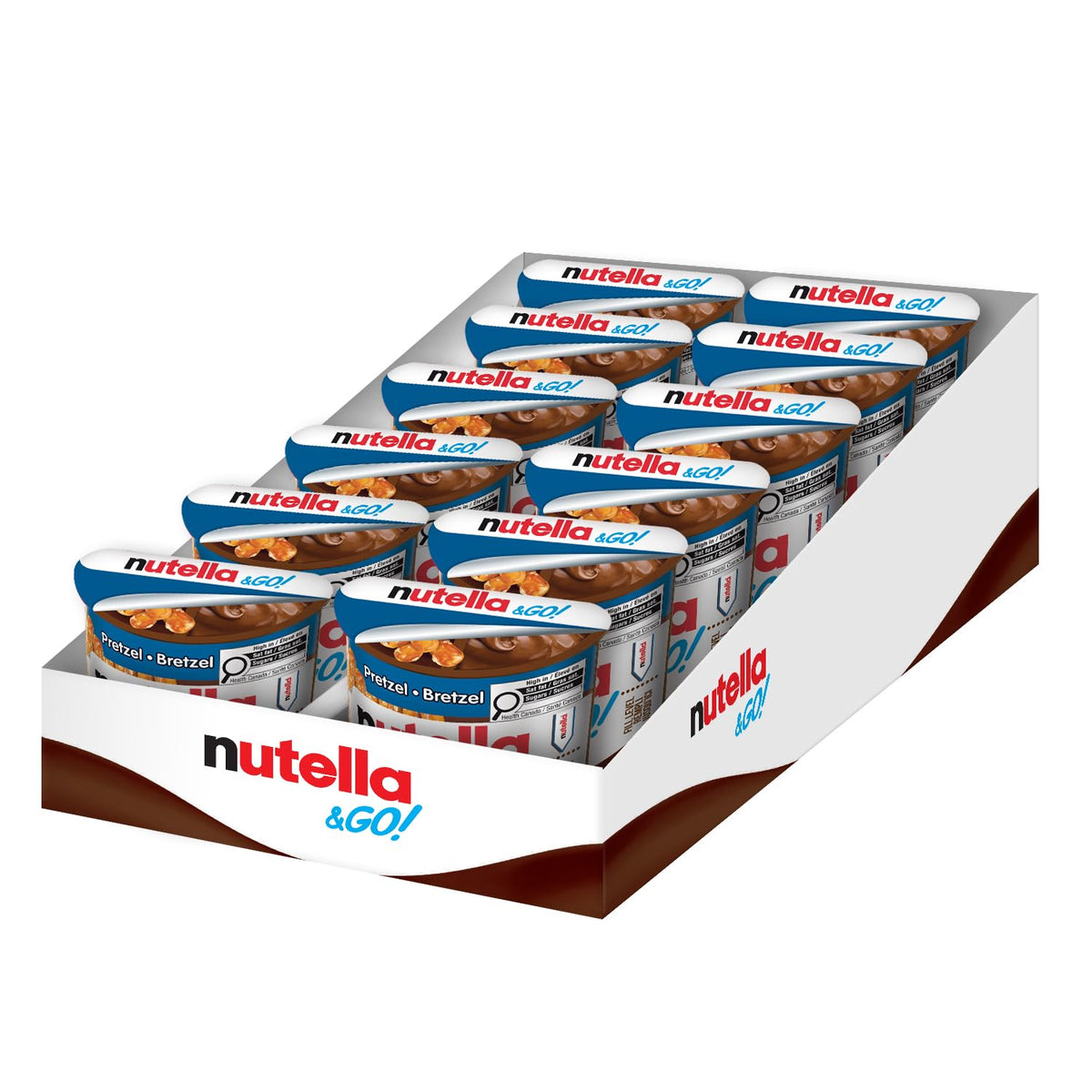 NUTELLA & GO Hazelnut Cocoa Spread With Pretzel Sticks - 54g Pack x 12