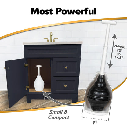 Korky BeehiveMAX Hideaway - Heavy Duty Toilet Plunger with Holder - Drip Free Carry - Seals All Bowl Shapes – Powerful Clog Removal, 97-5 🍁 All In One Marketplace Canada