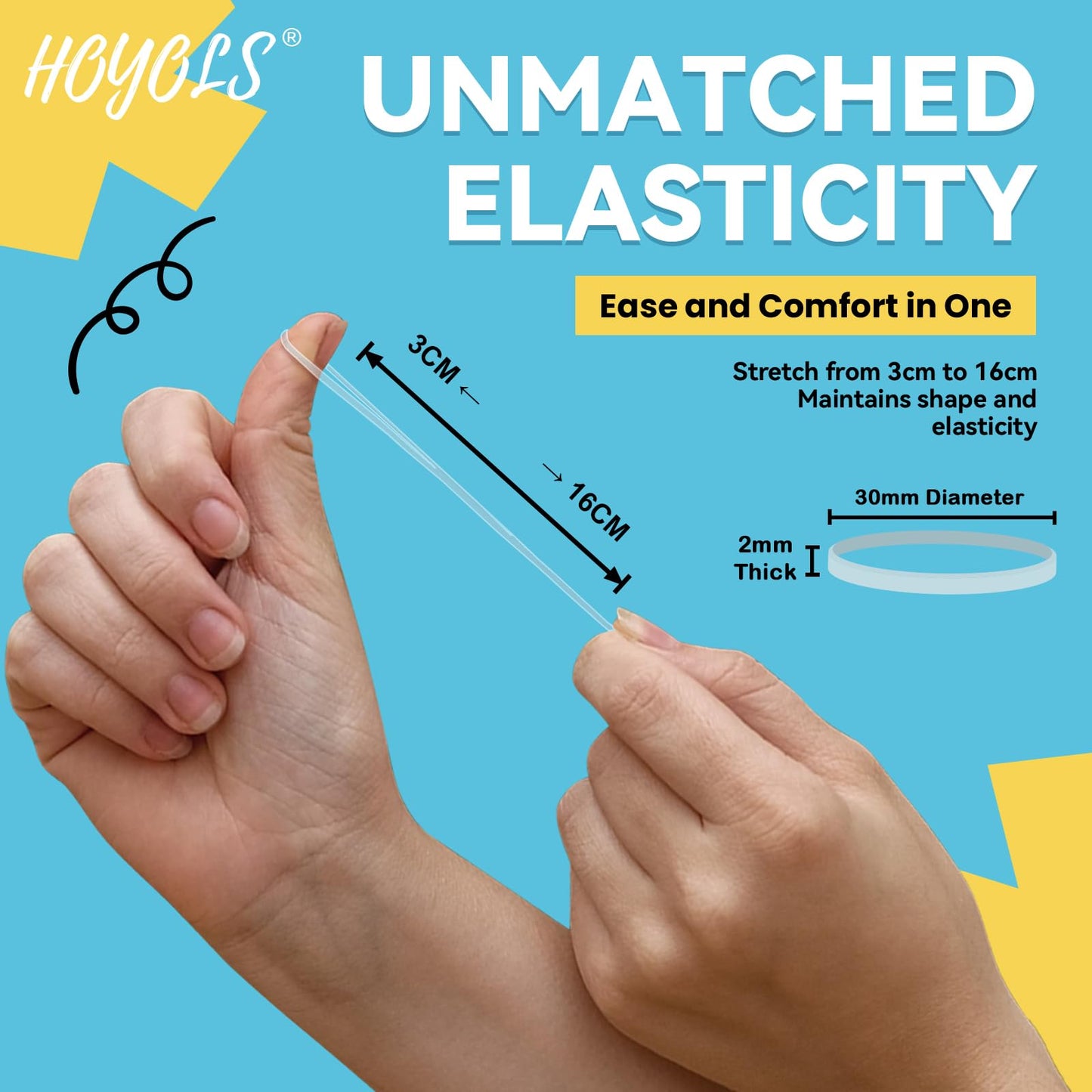 Hoyols Clear Hair Elastics 1500pcs, Strong Hold Small Mini Rubber Bands, No Damage No Crease Ponytail & Braids for Kids, Thick & Durable - Available at All In One Marketplace Canada