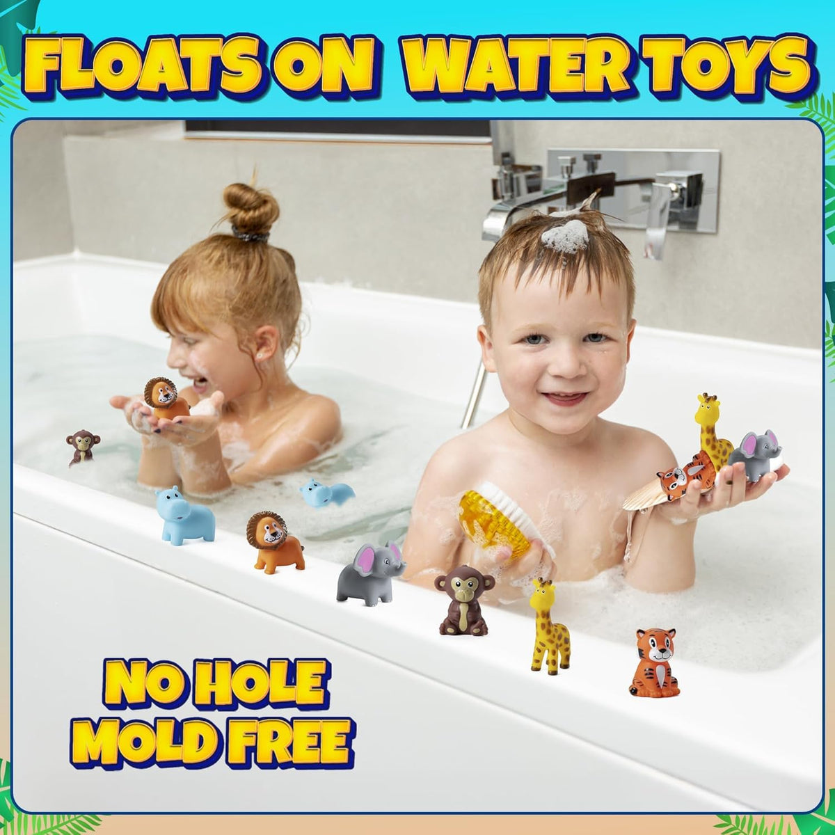 Mini Zoo Animal Bath Toys (12-Pack) Vinyl Rubber Safari Animal Figures 🍁 All In One Marketplace Canada