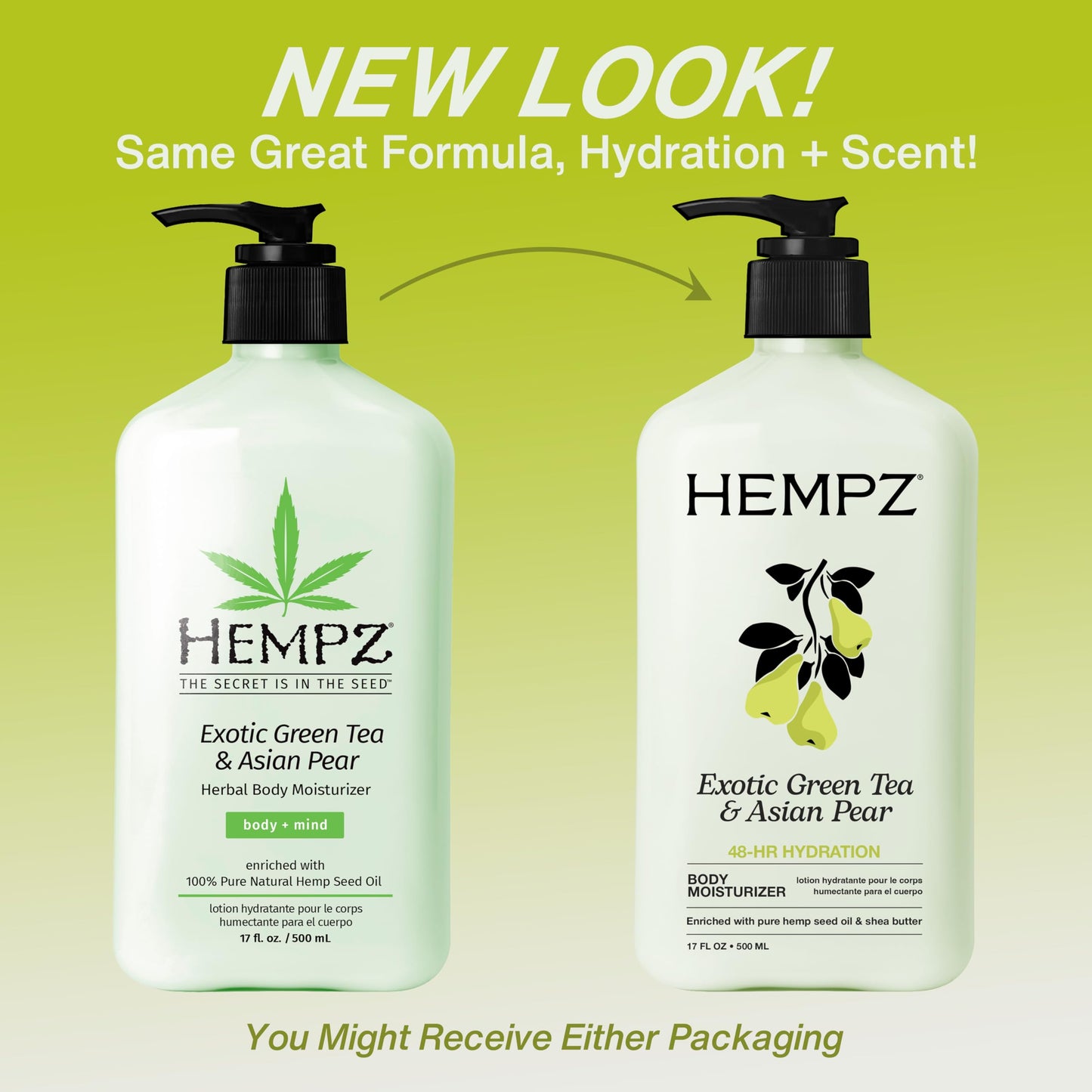 HEMPZ Body Lotion - Green Tea & Asian Pear