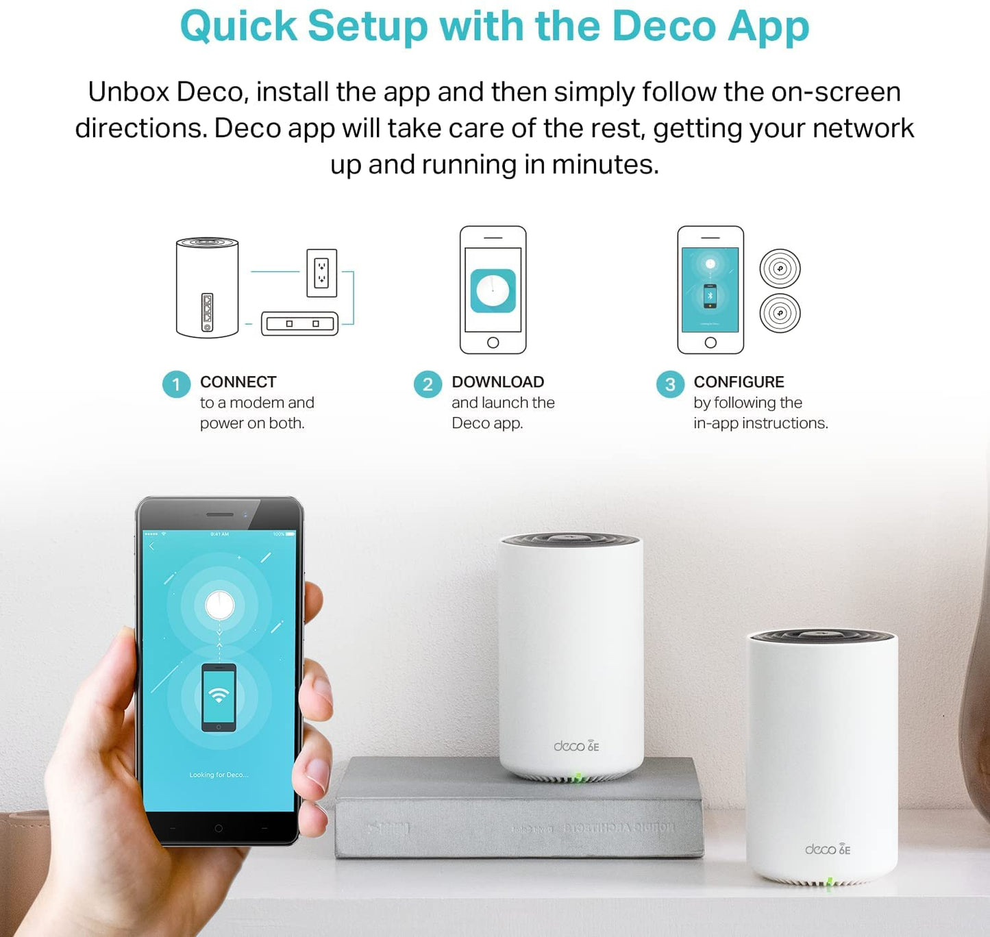 TP-Link Deco AXE5400 Tri-Band WiFi 6E Mesh System (Deco XE75) - Covers up to 7,200 Sq.Ft, Replaces WiFi Router and Extender, AI-Driven Mesh, New 6GHz Band, 3-Pack 🍁 All In One Marketplace Canada