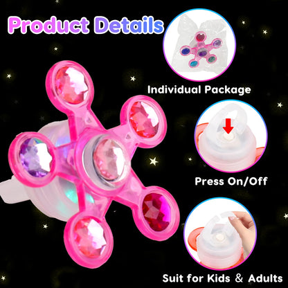 24PCS LED Light Up Fidget Spinner Rings Birthday Party Bag Fillers Glow Party Favors Bulk for Kids 4-8 8-12, Goodie Treat Bag Stuffers Pinata Fillers Carnival Prizes Classroom Treasure Box Toys - Available at All In One Marketplace Canada