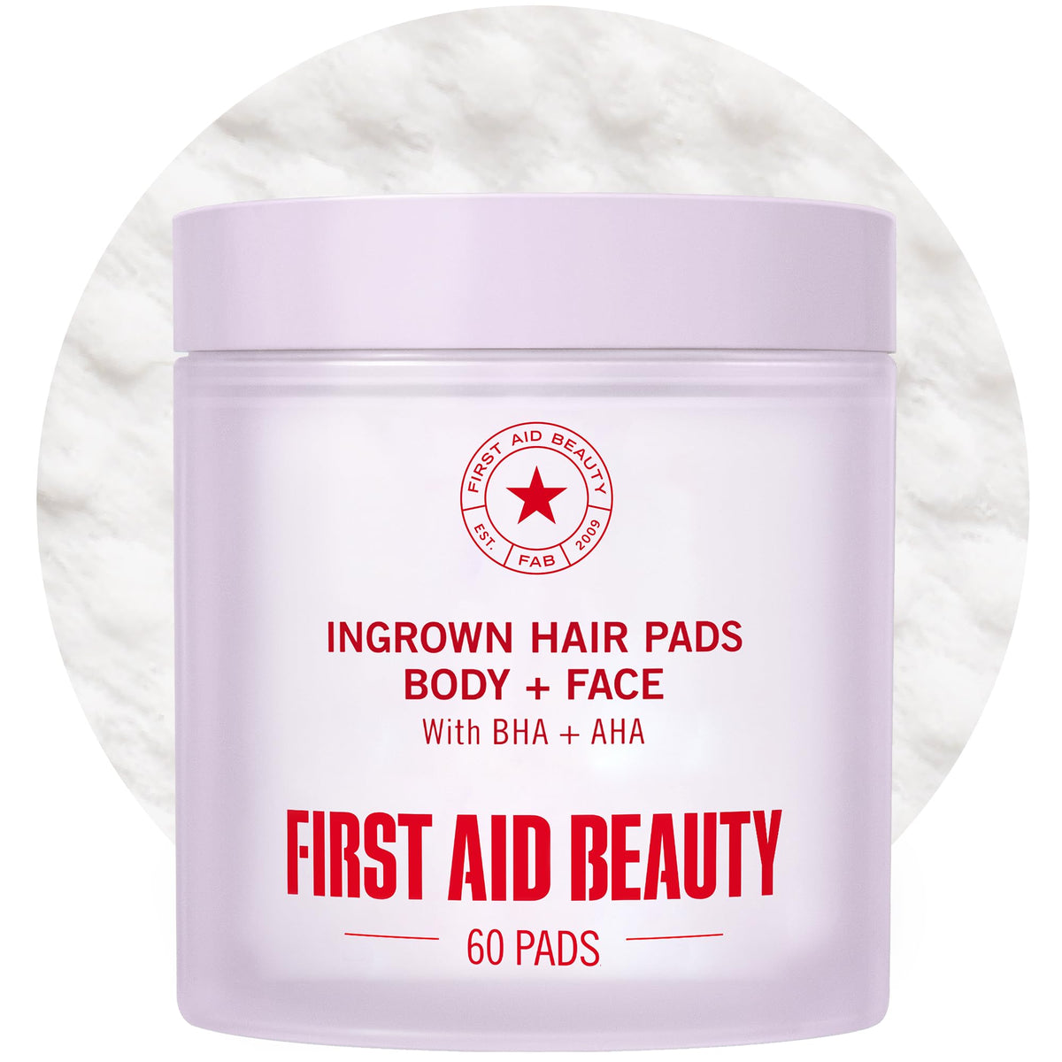 First Aid Beauty Ingrown Hair Pads, BHA + AHA Exfoliating Pads for Face and Body, Prevents Razor Bumps and Ingrown Hairs, Safe for Underarms, Bikini Area, Legs and Face, Sensitive Skin Safe, 60 ct