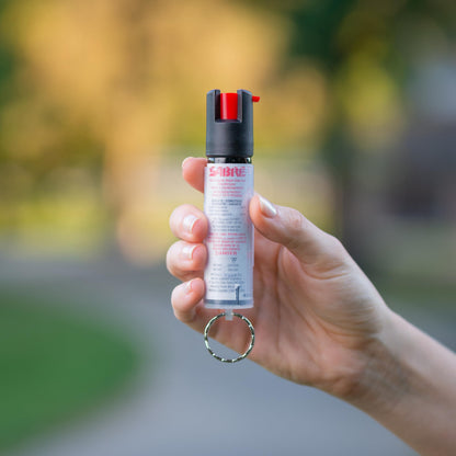 Sabre Protector 22-Gram Dog Spray with Key Ring, 14 Second Total Spray Time, 3.5-Meter Range, Humane Dog Attack Deterrent, Maximum Strength Allowed by Health Canada