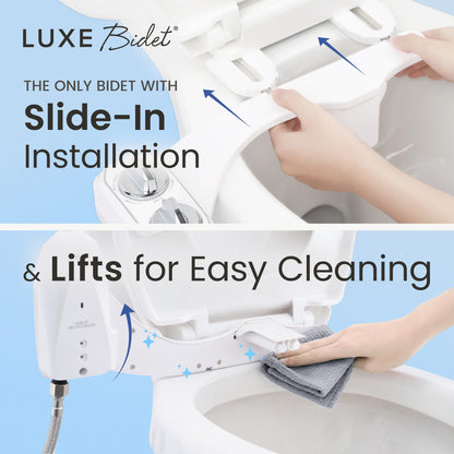 LUXE Bidet NEO 185 Plus - Patented Bidet Attachment for Toilet, Chrome LUXE Bidet