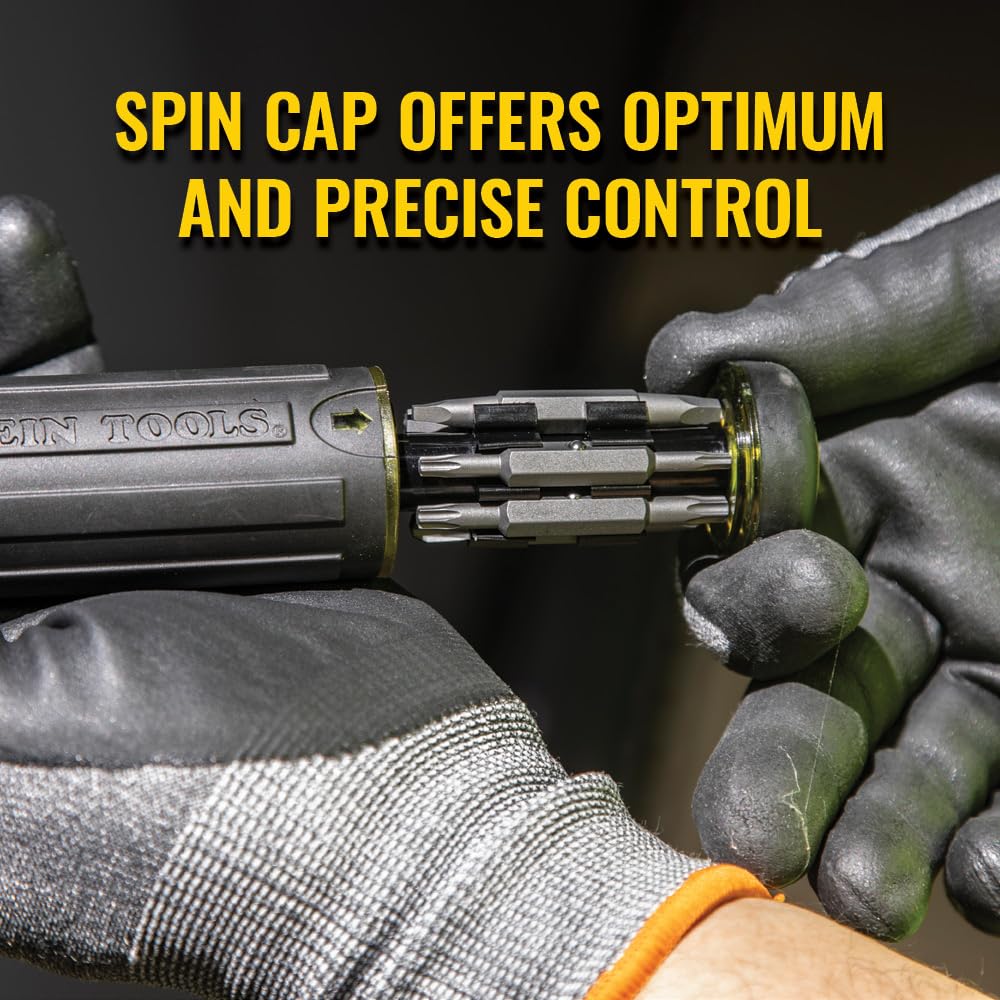 Klein Tools 32305 Multi-bit Ratcheting Screwdriver, 15-in-1 Tool with Phillips, Slotted, Square, Torx and Combo Bits and 1/4-Inch Nut Driver KLEIN TOOLS