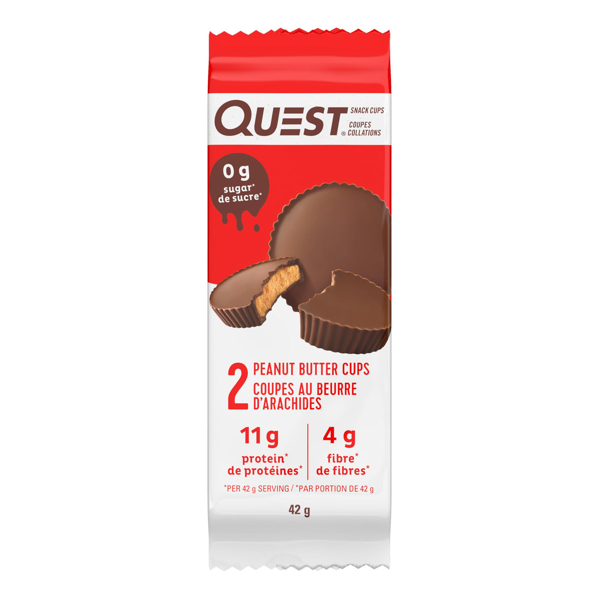 Quest Nutrition Peanut Butter Cups, High Protein, Low Carb, Low Sugar, Keto Friendly, 11g Protein, 1g Sugar, 12ct