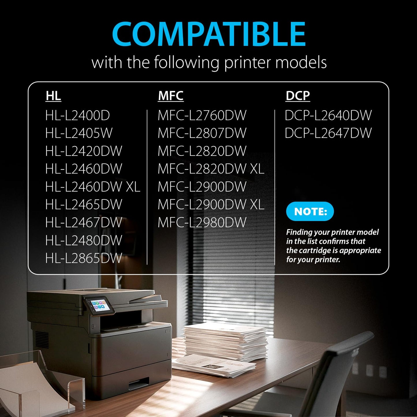 Smart Ink Compatible TN830XL Toner Cartridge Replacement for Brother TN830XL TN830BK TN830 XL with CHIP (2 Pack) to use with DCP-L2640DW HL-L2460DW MFC-L2820DW HL-L2400D HL-L2405W HL-L2865DW Printers - Available at All In One Marketplace Canada