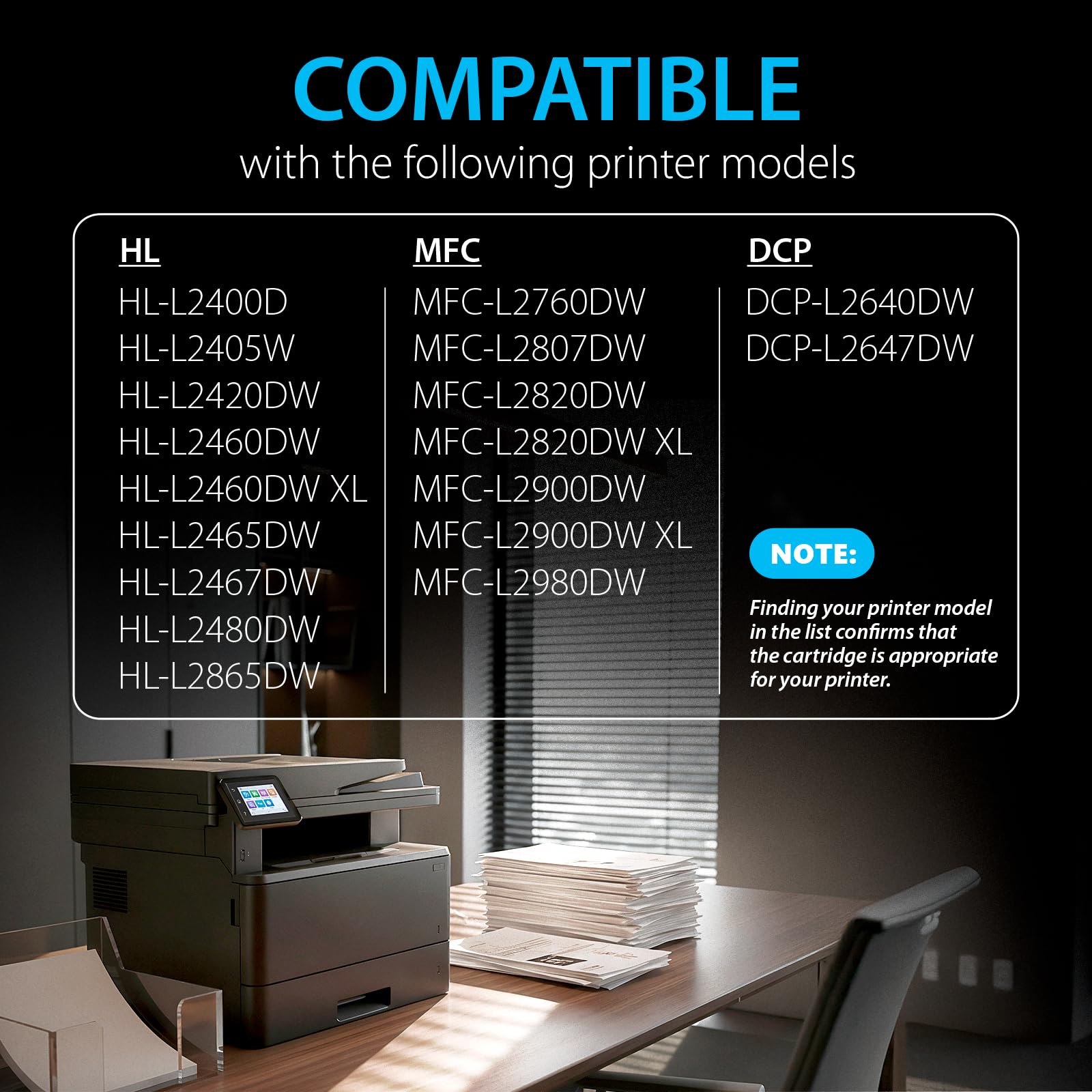 Smart Ink Compatible TN830XL Toner Cartridge Replacement for Brother TN830XL TN830BK TN830 XL with CHIP (2 Pack) to use with DCP-L2640DW HL-L2460DW MFC-L2820DW HL-L2400D HL-L2405W HL-L2865DW Printers - Available at All In One Marketplace Canada