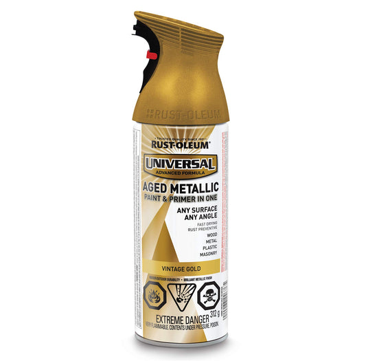 Rust-Oleum Universal Aged Metallic Finish Vintage Gold 312g 🍁 All In One Marketplace Canada Rust-Oleum