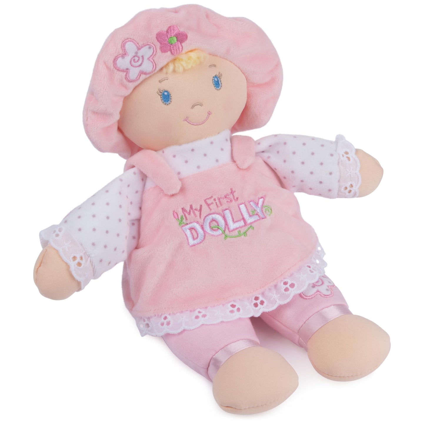 GUND Baby My First Dolly, Plush Doll for Babies and Toddlers, Pink/White, 13” BABYGUND