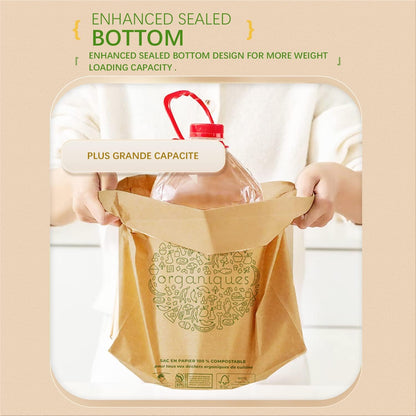 Hytrend-Kitchen Food Waste Bag-120 Bags -%100 Compostable paper Bag - Leak Resistant Liner - Plastic Free - Small-Certified by BNQ and BPI - Available at All In One Marketplace Canada