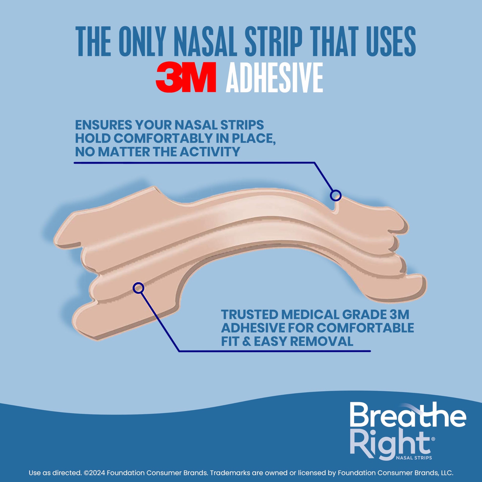 Breathe Right Nasal Strips, Original Large, Tan, Drug-Free Snoring Solution & Nasal Congestion Relief Caused by Colds & Allergies, Nightly Sleep, 30 Count - Available at All In One Marketplace Canada