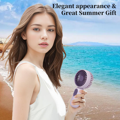 Ackdine Mini Portable Fan - Handheld Fan, 3 Pack USB Rechargeable Personal Fan, Battery Operated Lightweight Small Makeup/Pocket Fan with 3 Speeds For Stylish Girl Boys Women Men Office Outdoor Travel - Available at All In One Marketplace Canada