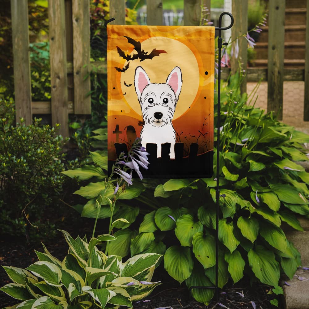 Caroline's Treasures BB1784GF Halloween Westie Garden Size Flag, Small, Multicolor