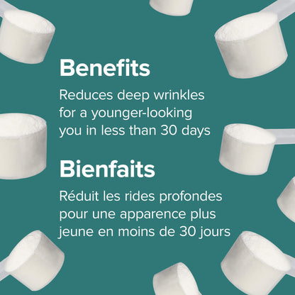 Webber Naturals Collagen30 Anti-Wrinkle Powder, 2500 mg of Bioactive Collagen Peptides Per Serving, 150 Grams, Helps Reduce Deep Wrinkles, Fine Lines & Stimulates Skin Cells - Available at All In One Marketplace Canada