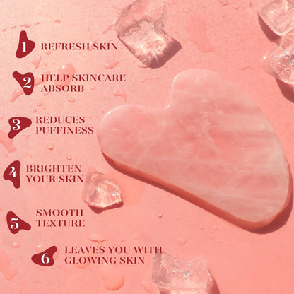 BAIMEI IcyMe Rose Quartz Roller & Gua Sha Set, Cooling Face Roller for Depuffing & Lymphatic Massage, Sculpting Tool for Face, Eyes & Neck, Smooth Skincare Gift for Women and Men - Available at All In One Marketplace Canada