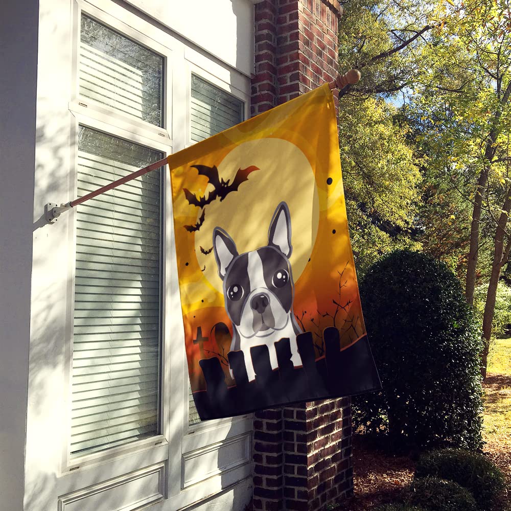 Drapeau de maison en toile Caroline's Treasures BB1761CHF Halloween Boston Terrier, multicolore, grand