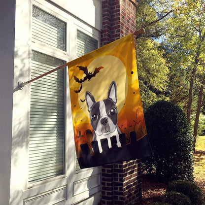 Drapeau de maison en toile Caroline's Treasures BB1761CHF Halloween Boston Terrier, multicolore, grand