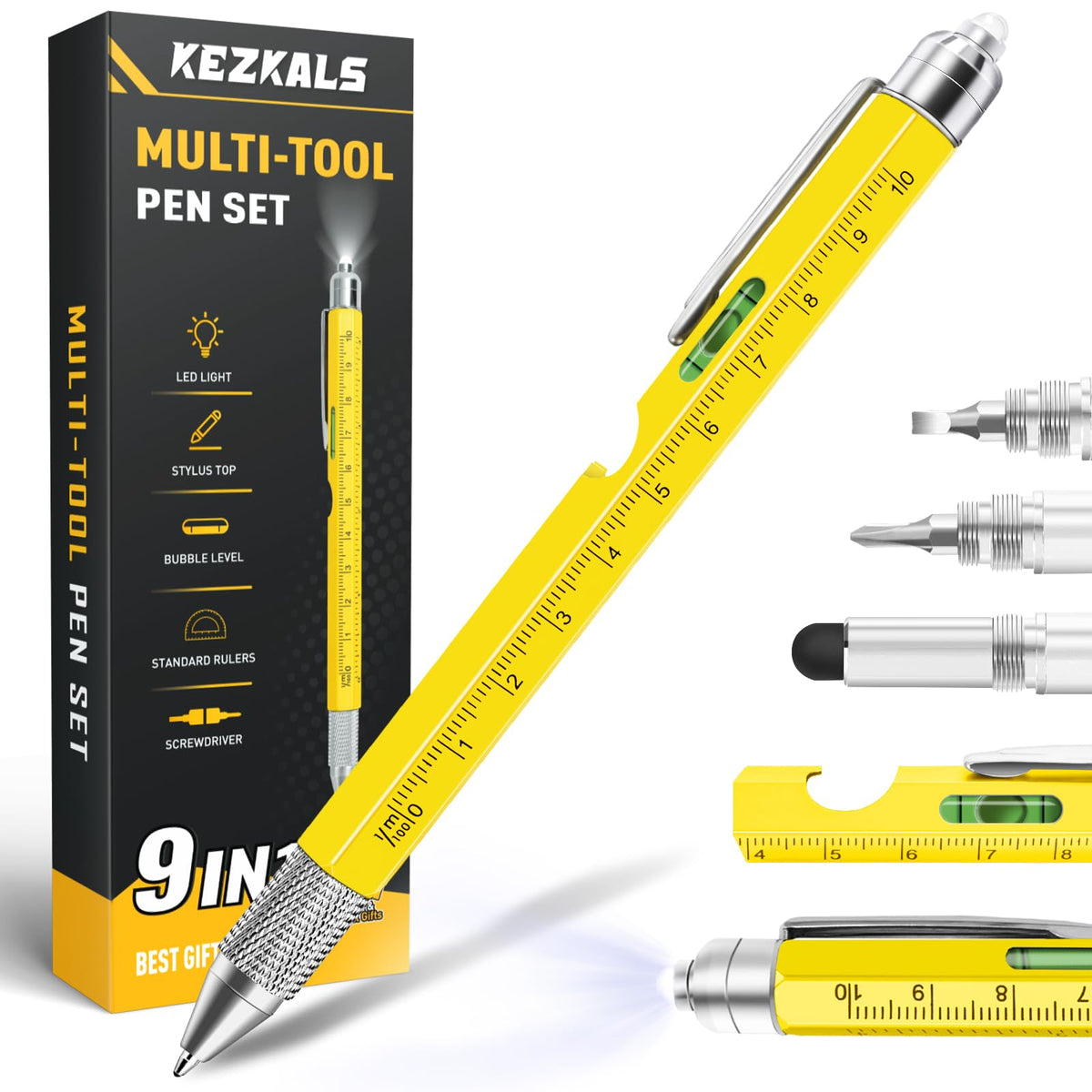 KEZKALS Gifts for Men, 9 in 1 Multitool Pen, Stocking Stuffers for Men 🍁 All In One Marketplace Canada