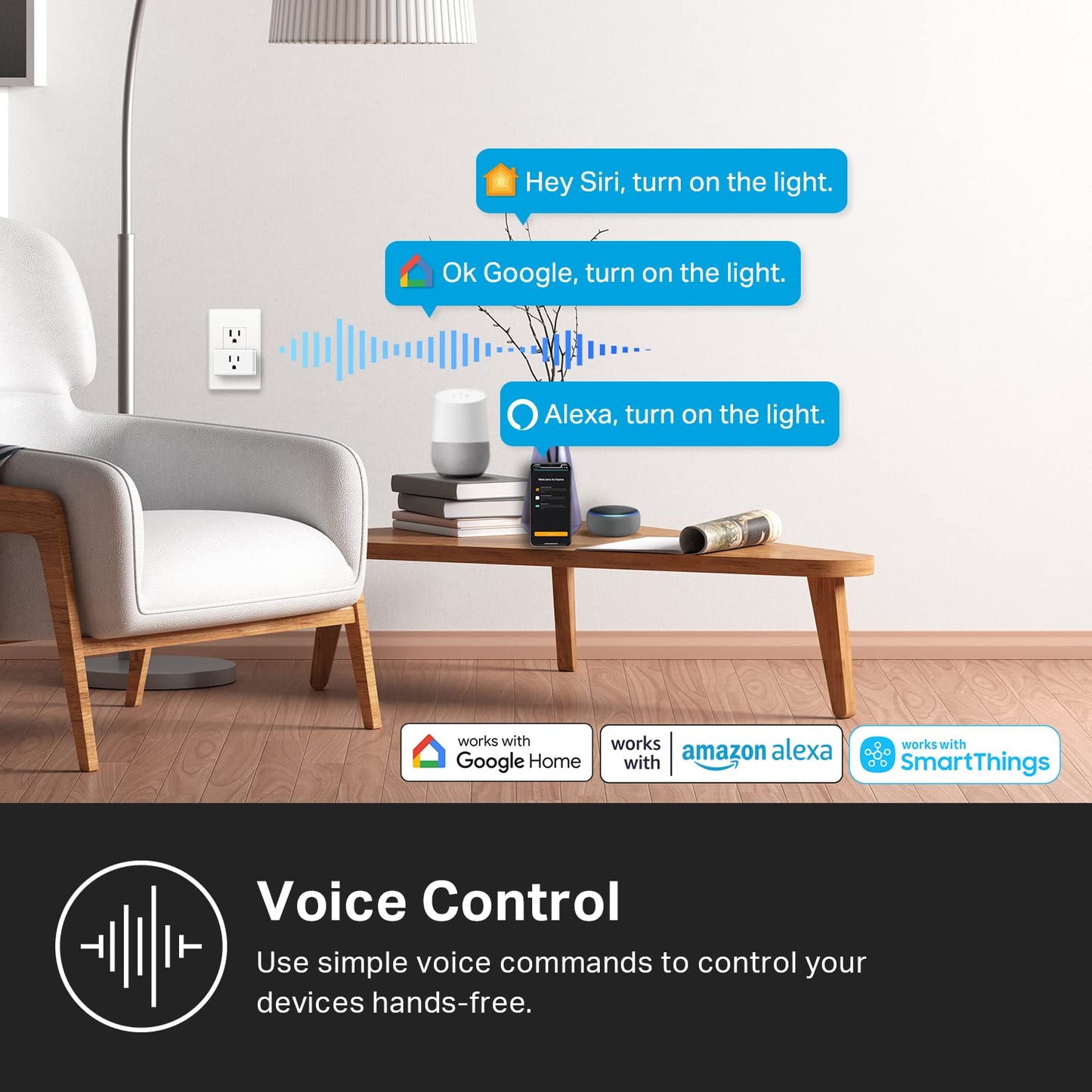 Kasa Matter Smart Plug w/ Energy Monitoring, Compact Design, 15A/1800W Max, Super Easy Setup, Works with Apple Home, Alexa & Google Home, UL Certified, 2.4G Wi-Fi Only, White, KP125M (2-Pack)