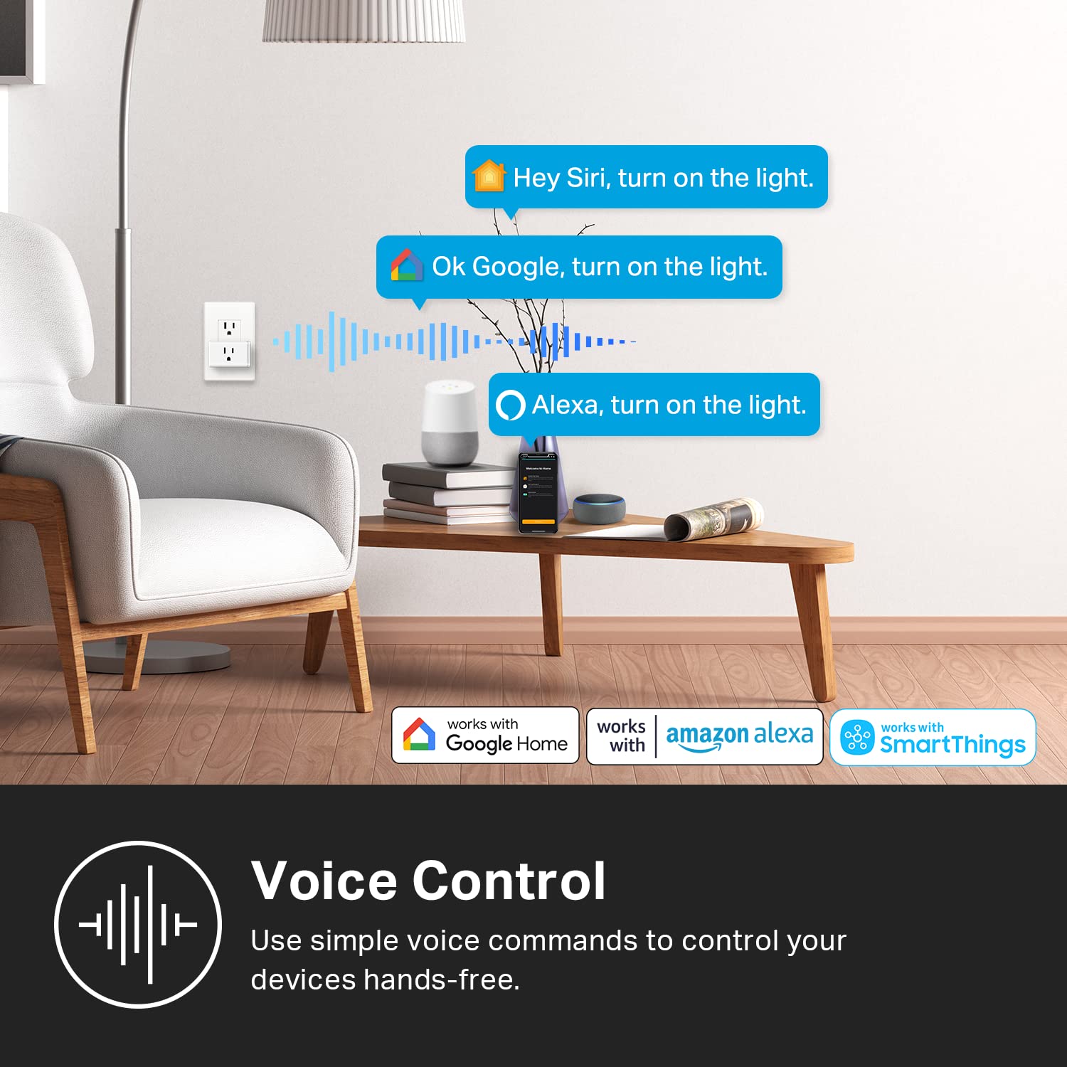 Kasa Matter Smart Plug w/ Energy Monitoring, Compact Design, 15A/1800W Max, Super Easy Setup, Works with Apple Home, Alexa & Google Home, UL Certified, 2.4G Wi-Fi Only, White, KP125M (2-Pack)