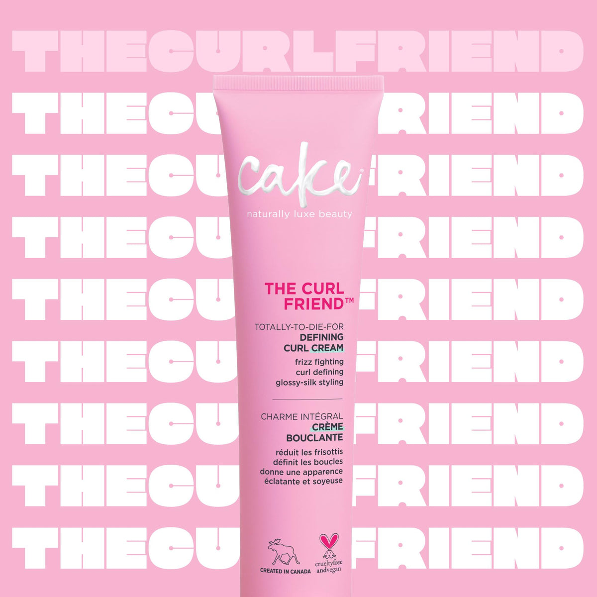 Cake Beauty Curl Defining Cream, The Curl Friend - For Curly Hair | For Frizz Control | Moisturizes & Defines | With Avocado Oil | Soybean Oil & Shea | 6 Fl Oz / 177 mL 2 Pack 🍁 All In One Marketplace Canada