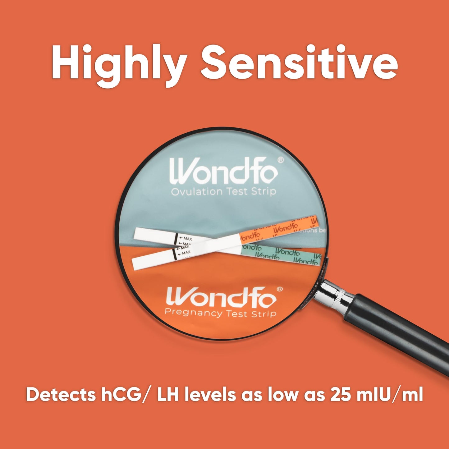 Wondfo 50 Ovulation and 20 Pregnancy Test Strips Kit - Highly Sensitive and Fast at Home Self-Checking Fertility Predictor Kit, Pack of 70 - Available at All In One Marketplace Canada