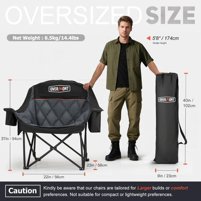Overmont Oversized XL Camping Chair for Adults 500 lb Support