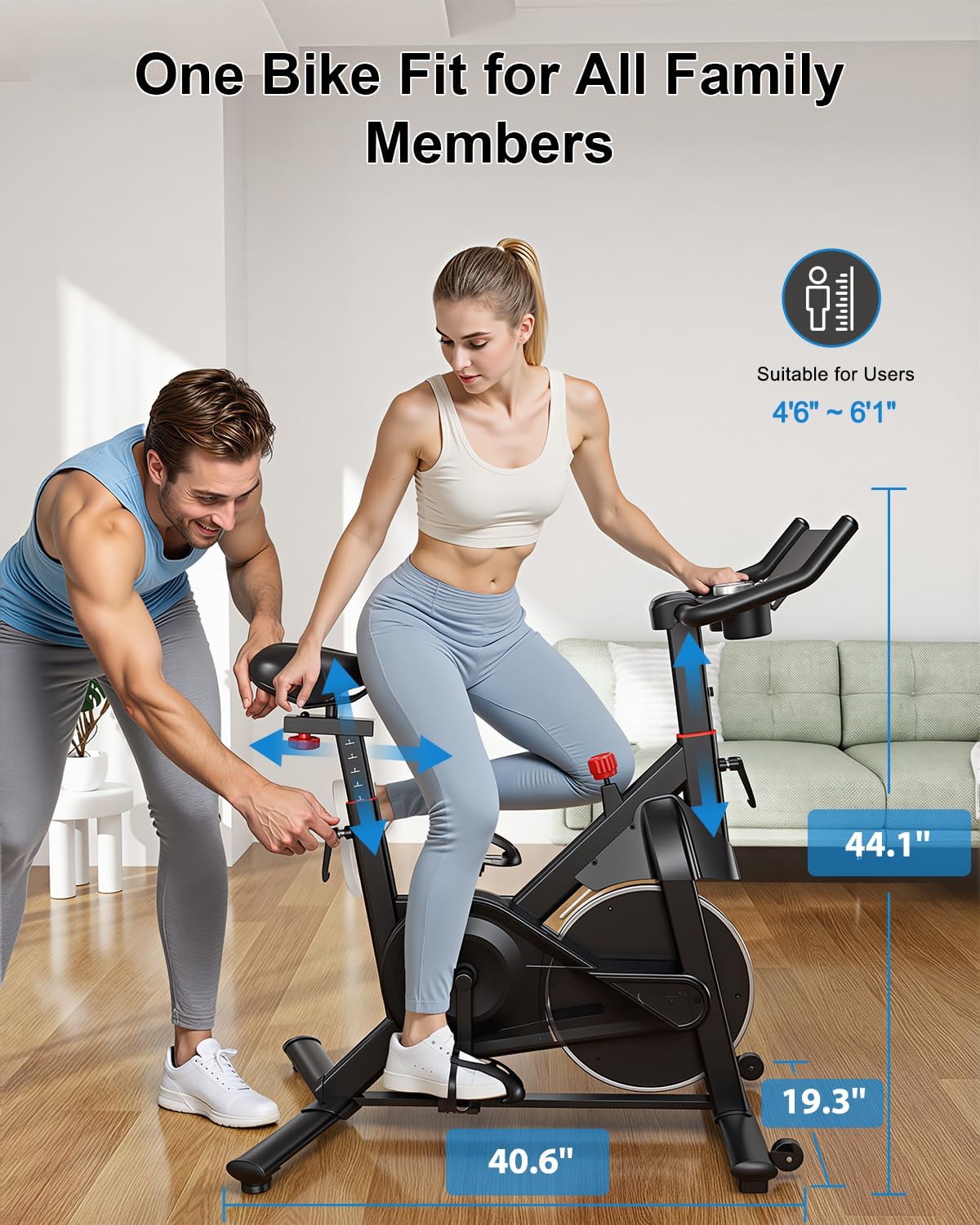 Exercise Bike, 32 Levels Magnetic Indoor Cycling Bike, 300lbs Capacity Stationary Bike with PitPat App & Comfort Seat Cushion
